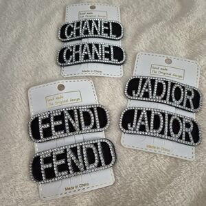 Elegant Black Hair Clips Set